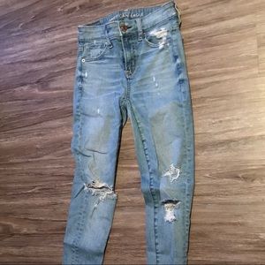 Light Destroyed Wash Hi-Rise Jegging